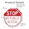 Signmission Stop No Public Access, 4 inch X 4 inch, Vinyl Decal, 2PK OC-D-2PACK-4-263 - alternate 2