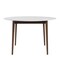 Homeroots 47" White And Brown Rounded Dining Table 400752 - alternate 3