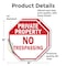 Signmission Private Property No Trespassing, 4 inch X 4 inch, Vinyl Decal, 2PK OC-D-2PACK-4-161 - alternate 2