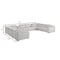 Homeroots Light Gray Italian Leather Power Reclining U Shaped Ten Piece Corner Sectional With Console 632580 - alternate 6
