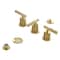 Kingston Brass Three-Handle Bidet Faucet with Knurled Handle and Brass Pop-Up, Polished Brass KB6322KNL - alternate 1