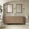 James Martin Vanities Kinnsden 72" Double Vanity, Weathered Oak w/ 3 CM Eternal Jasmine Pearl Silestone Top D680-V72-WTO-3EJP - alternate 3