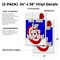 Signmission We Aim For Zero Injuries, Vinyl Decals Only 24 Inch x 36 Inch, Vinyl Decal, 2PK DSB-2436-2PACK-We Aim For Zero Injuries - alternate 2