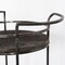 Homeroots Dark Gray Iron And Solid Wood Round Rolling Bar Cart 490202 - alternate 2