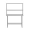 Flash Furniture Rawcliffe Work Table, 18 Gauge Stainless Steel Top Shelf and Double Overshelves and Undershelf NH-WT-2448-OSH-GG - alternate 2