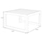 Leisuremod Chelsea 5-Piece Middle Patio Chairs and Coffee Table Set Black Aluminum With Orange Cushions CSTBL-4OR - alternate 2