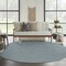 Homeroots 8' Aqua And Ivory Round Geometric Indoor Outdoor Area Rug 552320 - alternate 4