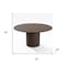 Homeroots 60" Brown Wood Pedestal Base Round Top Dining Table 720652 - alternate 2