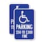Signmission Handicapped Symbol Parking $50 to $300 Fine, 18'' X 24'' 2 Signs, Heavy Gauge Aluminum, 2PK A-1824-2PACK-24660 - alternate 1