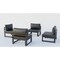 Leisuremod Chelsea 4-Piece Middle Patio Chairs Black Aluminum With Cushions, Black CSBL-4BL - alternate 4