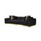 Homeroots Black Velvet Modular Curved Two Piece Sectional With Toss Pillows 643961 - alternate 1