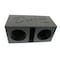 Deejay Led Double 10-in Center Port Vented Round Empty Car Bass Speaker Box w/Epoxy Coated Exterior 2X10EPOXY - alternate 2