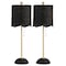 Jonathan Y Celerie 27.5" Coastal Bohemian Rattan/Iron Scalloped Buffet LED Table Lamp w/Pull Chain, Black/B, 2PK JYL1138C-SET2 - alternate 4