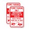 Signmission Permit Parking Only Unauthorized Vehicles Will Be Ticke, 12'' X 18'', Heavy Gauge Aluminum, 2PK A-1218-2PACK-23310 - alternate 1