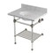 Kingston Brass 30-Inch Carrara Marble Console Sink with Acrylic Legs and Shelf, 8-Inch, 3-Hole KVPB30MAB8 - alternate 1