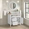 James Martin Vanities Lorelai 36" Single Vanity, Bright White, w/ 3 CM Siberian Silestone Top 424-V36-BW-3SFR - alternate 3