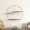 Vintiquewise Elegant 3-Tier Decorative Floating Geometric Arc Wall Shelf - Semi-Circular Metal and Wood QI004691.3DG - alternate 5
