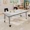 Flash Furniture Wren 48 in x 24 in Adjustable Height Activity Table, Thermal Laminate Top, Standard Legs, Light Gray XU-A2448-REC-LTGRY-T-P-CAS-GG - alternate 2