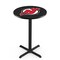 Holland Bar Stool Co 36" Blk Wrinkle New Jersey Devils Pub Table, 36" dia. Top L211B3636NJDevl - alternate 1