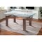 Homeroots 63" Clear and Brown Glass Self-Storing Leaf Dining Table 372065 - alternate 2