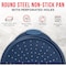 Bakken- Swiss BAKKEN Pizza Pan, Round Perforated, Nonstick Marble Coating, Dishwasher Safe, Blue, 2PK BAKPIZSHRB86 - alternate 3
