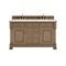 James Martin Vanities Brookfield 60 in. Double Vanity, Pecan w/ 3 CM Lime Delight Silestone  Top 547-V60D-PCN-3LDL - alternate 1