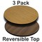 Flash Furniture Round Reversible Top, Natural/Walnut, 30", PK3 3-XU-RD-30-WNT-GG - alternate 2