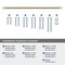 Amerock Esquire 24 inch 610mm Center-to-Center Polished Nickel/Golden Champagne Appliance Pull BP54042PNBBZ - alternate 2