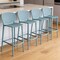 Homeroots Set of Four 26" Green Heavy Duty Plastic Low Back Counter Height Bar Chairs, 4PK 555087 - alternate 2