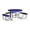 Leisure Craft 46" Round ADA Accessible Outdoor Picnic Table with 3 Bench Seats, Navy T46ROP-ADA-NAVY - alternate 1