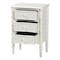 Baxton Studio Malinda Classic White Wood 3-Drawer End Table with Spindle Legs 253-14066-ZORO - alternate 2