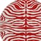 Homeroots 8' Red And Ivory Round Animal Print Washable Indoor Outdoor Area Rug 600650 - alternate 5