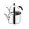 Korkmaz Ornella 1.3 Liter Tea Pot and 3.5 Liter Stainless Steel Kettle Set in Silver A220 - alternate 1