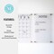 Martha Stewart Grayson Acrylic Wall Calendar & Notes Board Set W/ Marker & Mntng Hrdwr, Clear W/ Black Print BR-ACS-284545-BK-2-CLRBK-MS - alternate 4