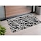 Homeroots 3' X 5' Black and White Abstract Washable Non Skid Indoor Outdoor Area Rug 559238 - alternate 1
