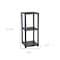 Homeroots 28" Black Square End Table With Two Shelves 372927 - alternate 3