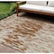 Homeroots 9' X 12' Orange And Ivory Abstract Washable Indoor Outdoor Area Rug 612693 - alternate 1