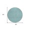 Homeroots 8' Teal Blue And Silver Round Geometric Washable Indoor Outdoor Area Rug 594511 - alternate 4
