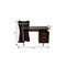 Homeroots 51" Chocolate Wood and Stainless Steel Computer Desk 723742 - alternate 6