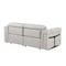 Homeroots 73in Light Gray and Black Italian Leather Power Reclining Loveseat 720488 - alternate 4