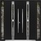 Vdomdoors Aluminum Double Doors Deux 1755 Black Enamel Opaque Black Glass 2 Sidelights Entry Modern Painted 1 DEUX1755DEXD-BLK-W16+72+16xH96-RH-O - alternate 1