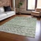 Homeroots 8' X 10' Olive Green And Ivory Argyle Washable Indoor Outdoor Area Rug 615809 - alternate 4