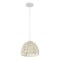 Jonathan Y Campana 10.25" 1-Light Bohemian Modern Woven Rope/Iron LED Pendant, Cream JYL6513C - alternate 4