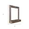 Homeroots Rustic Weathered Gray Reclaimed Wood Plank Mirror With Shelf 380345 - alternate 2