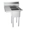 Koolmore 1 Compartment Stainless Steel NSF Commercial Kitchen Prep & Utility Sink with 2 Drainboards SA141611-12L3 - alternate 4