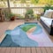 Homeroots 8' X 10' Green And Teal Blue Abstract Washable Indoor Outdoor Area Rug 630450 - alternate 2