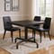 Homeroots 36" Black and Gold Wood and Steel Pedestal Base Square Dining Table 557692 - alternate 3
