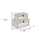 Homeroots Set of Two White Wood And Mirrored Glass Box With Lid, 2PK 489339 - alternate 2