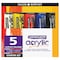 Daler-Rowney Graduate Acrylic Paint Starter Set, Assorted Colors, 120ml, 5-Piece Set D123900100-3 - alternate 1