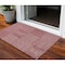 Homeroots 3' X 5' Red And Ivory Geometric Washable Indoor Outdoor Area Rug 600738 - alternate 1